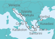 Itinerario della crociera Da Venezia a Istanbul (Turchia) - Oceania Cruises