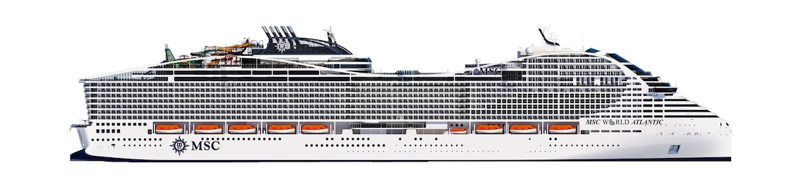 Profilo del ponte del MSC World Atlantic