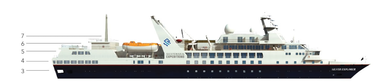 Profilo del ponte del Silver Explorer