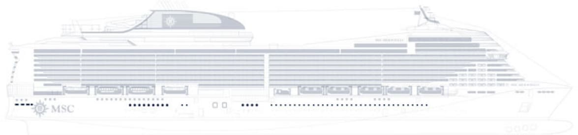 Profilo del ponte del MSC Bellissima