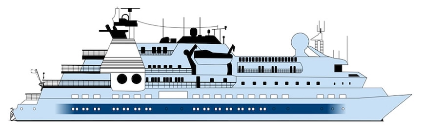 Profilo del ponte del MV La Belle des Océans