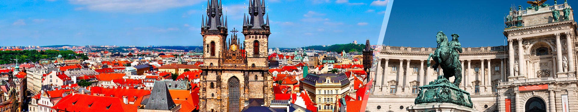 Praga e Vienna in aereo
