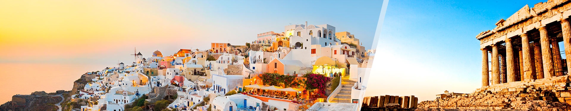 Atene e Santorini in aereo e con auto a noleggio