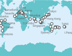 Itinerario della crociera Giro del Mondo - Costa Crociere