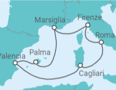 Itinerario della crociera Francia, Spagna, Italia - MSC Crociere
