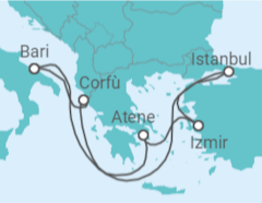 Itinerario della crociera Grecia, Turchia - MSC Crociere