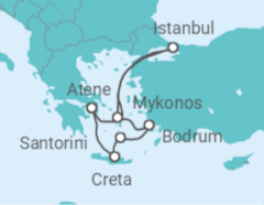 Itinerario della crociera Grecia, Turchia - Costa Crociere