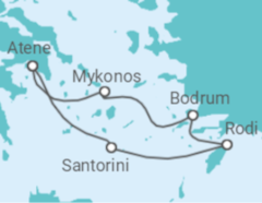 Itinerario della crociera Greek Island Glow - Virgin Voyages