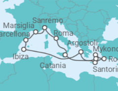 Itinerario della crociera Grecia, Spagna, Francia, Italia - Costa Crociere
