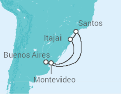 Itinerario della crociera Brasile, Uruguay, Argentina - Costa Crociere