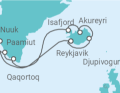Itinerario della crociera Crociera Islanda e Groenlandia + Hotel a Reykjavik - NCL Norwegian Cruise Line