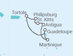 Itinerario della crociera Guadalupa, Isole Vergini britanniche, Sint Maarten, Antigua E Barbuda - MSC Crociere