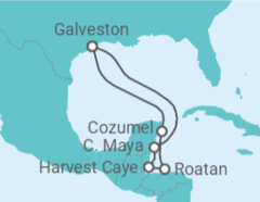 Itinerario della crociera Honduras, Messico - NCL Norwegian Cruise Line