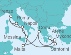 Itinerario della crociera Grecia, Malta, Italia - NCL Norwegian Cruise Line