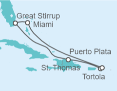 Itinerario della crociera Isole Vergini statunitensi, Isole Vergini britanniche - NCL Norwegian Cruise Line