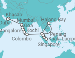 Itinerario della crociera Da Singapore a Dubai - Oceania Cruises