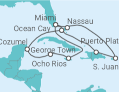 Itinerario della crociera Bahamas, Portorico, Stati Uniti, Giamaica, Isole Cayman, Messico - MSC Crociere