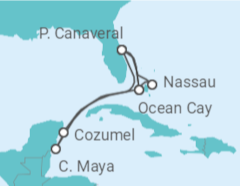 Itinerario della crociera Messico, Stati Uniti, Bahamas - MSC Crociere