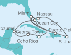 Itinerario della crociera Giamaica, Isole Cayman, Messico, Stati Uniti, Portorico, Bahamas - MSC Crociere