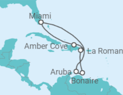 Itinerario della crociera Aruba, Repubblica Dominicana - Carnival Cruise Line