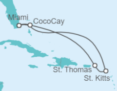 Itinerario della crociera Isole Vergini statunitensi - Royal Caribbean