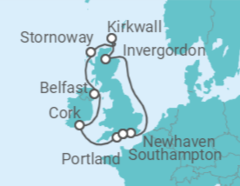Itinerario della crociera Regno Unito - NCL Norwegian Cruise Line