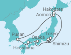 Itinerario della crociera Crociera Giappone e Corea del Sud + Soggiorno a Tokyo - Celebrity Cruises