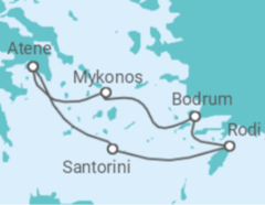 Itinerario della crociera L'incanto delle Isole Greche - Virgin Voyages