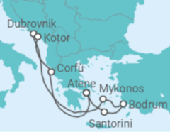Itinerario della crociera Starry Nights in Greece & Croatia - Virgin Voyages