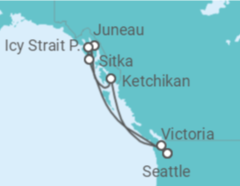 Itinerario della crociera Alaska - NCL Norwegian Cruise Line