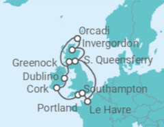 Itinerario della crociera Irlanda, Regno Unito, Francia - Princess Cruises