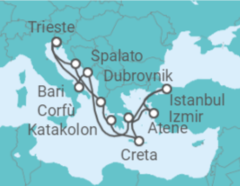 Itinerario della crociera Croazia, Grecia, Turchia, Italia - Costa Crociere
