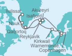 Itinerario della crociera Germania, Islanda, Groenlandia, Regno Unito - MSC Crociere