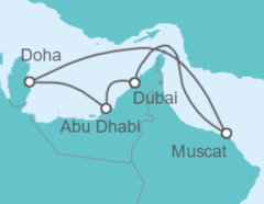 Itinerario della crociera Emirati Arabi, Qatar, Oman - AIDA