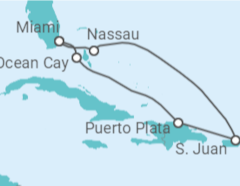 Itinerario della crociera Bahamas, Portorico - MSC Crociere