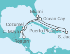 Itinerario della crociera Portorico, Stati Uniti, Honduras, Messico - MSC Crociere