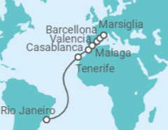 Itinerario della crociera Spagna, Marocco - MSC Crociere