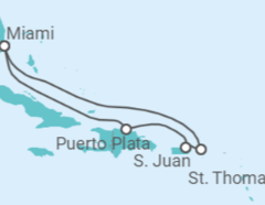 Itinerario della crociera Portorico, Isole Vergini statunitensi - MSC Crociere