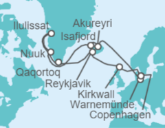 Itinerario della crociera Islanda, Groenlandia, Regno Unito, Danimarca - MSC Crociere