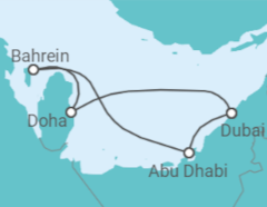 Itinerario della crociera Qatar, Emirati Arabi - MSC Crociere