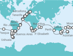 Itinerario della crociera Giro del Mondo 2024 - Costa Crociere