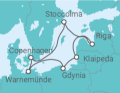 Itinerario della crociera Polonia, Lituania, Lettonia, Svezia, Danimarca - MSC Crociere