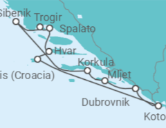 Itinerario della crociera Crucero en familia: Croacia y Montenegro - CroisiMer