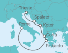 Itinerario della crociera Grecia, Montenegro, Croazia - Cunard