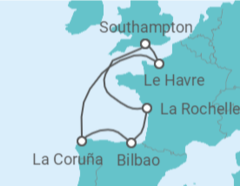Itinerario della crociera Spagna, Francia - MSC Crociere