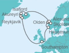 Itinerario della crociera Norvegia, Islanda - Princess Cruises