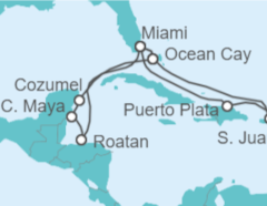 Itinerario della crociera Honduras, Messico, Stati Uniti, Portorico - MSC Cruceros