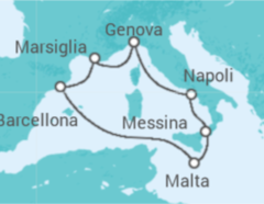 Itinerario della crociera Francia, Italia, Malta - MSC Cruceros