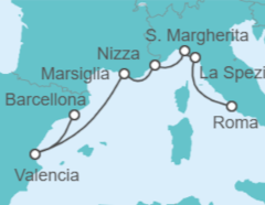 Itinerario della crociera Italia, Francia, Spagna - Royal Caribbean