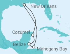 Itinerario della crociera Belize, Messico - Carnival Cruise Line